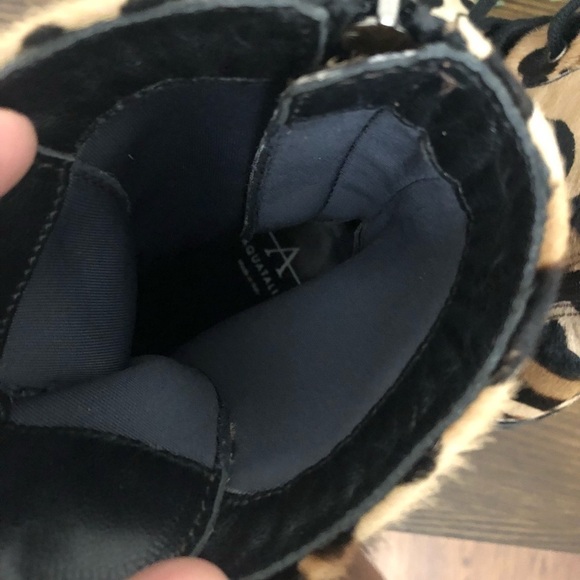 Aquatalia Viviann Leopard Lace Up Wedge Booties - Picture 6 of 7